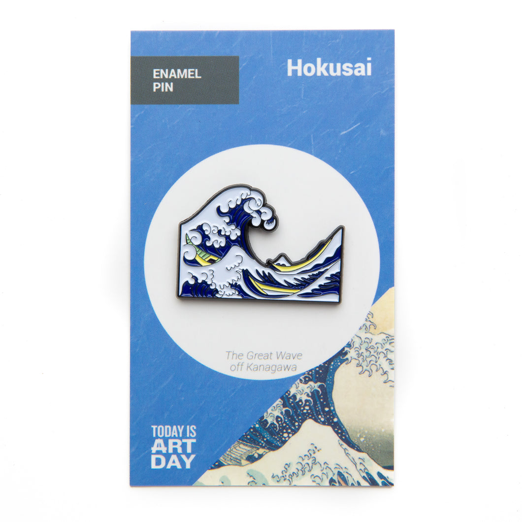 Pin de esmalte: La gran ola de Kanagawa de Hokusai