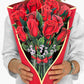 Pop-up-Papierstrauß mit roten Rosen