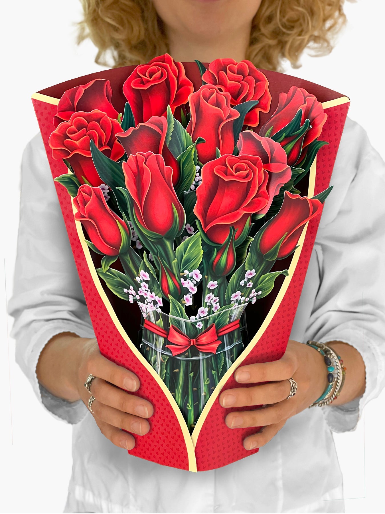 Red Roses Pop-up Paper Bouquet