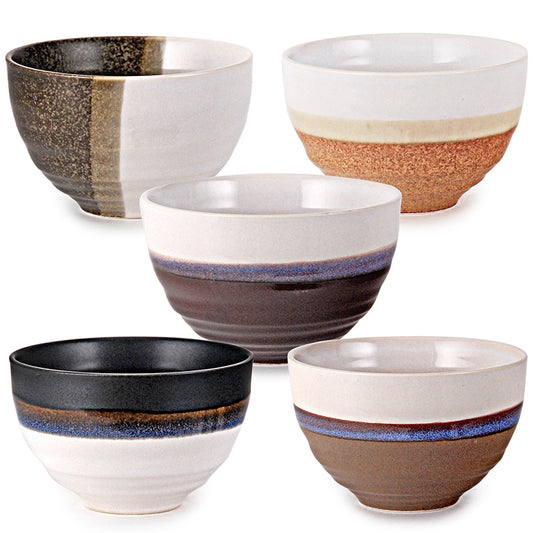 Set mit 5 Keramikschalen aus Japan