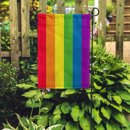 Bandera del jardín del orgullo del arco iris