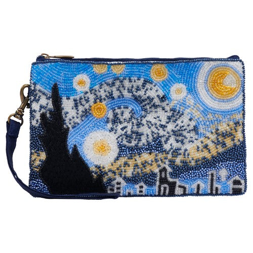 Beaded Club Bag: van Goghs Sternennacht
