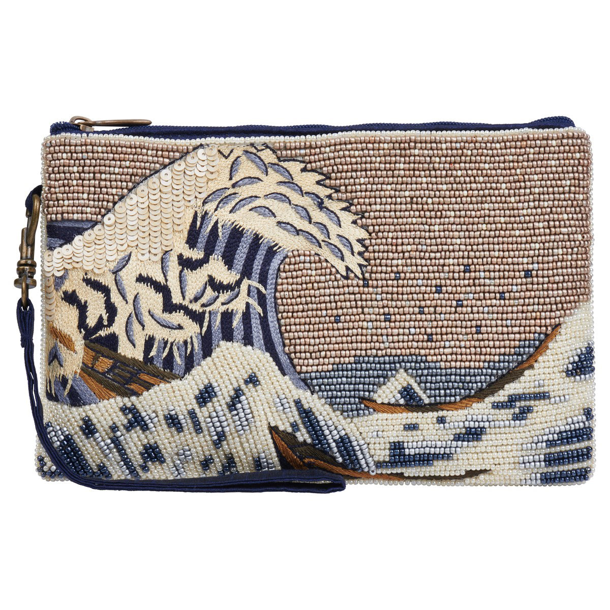 Bolso club con cuentas: La gran ola de Kanagawa de Hokusai