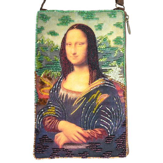 Bolso club con cuentas: la Mona Lisa de da Vinci