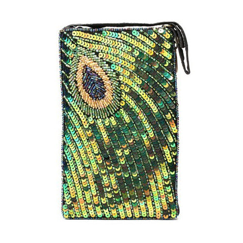 Beaded Club Bag: Fancy Peacock