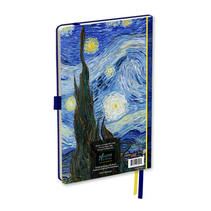 Diario de cuero vegano: "La noche estrellada" de van Gogh