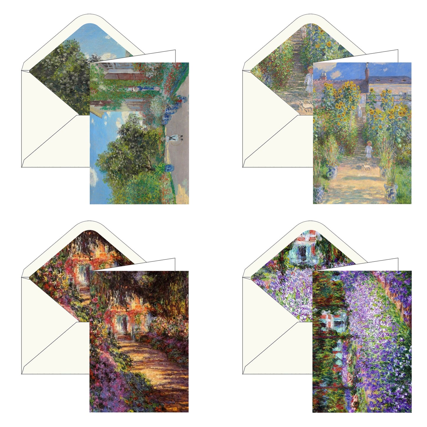 Tarjetas de notas en caja: El jardín de Claude Monet