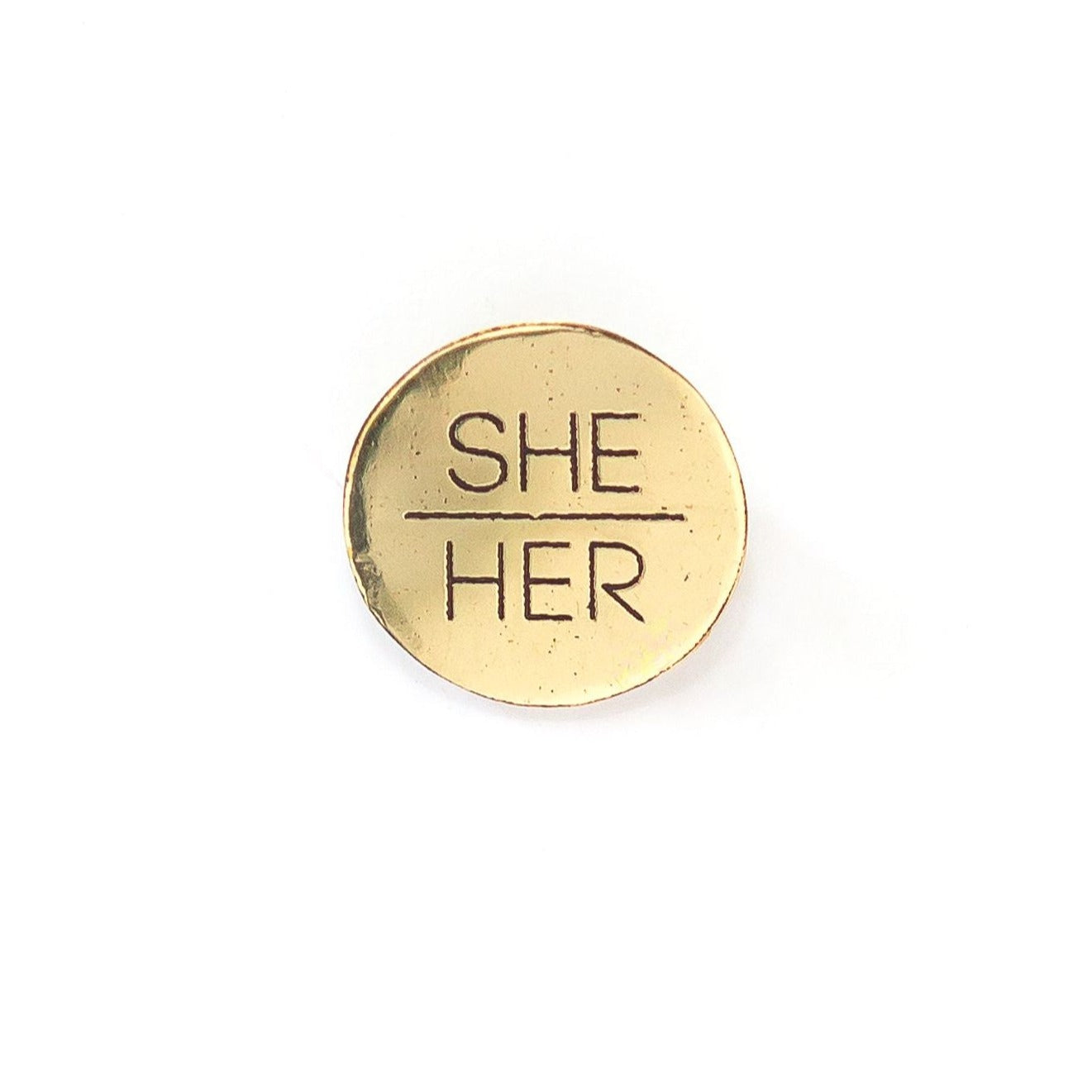 Brass Pronoun Pins - Chrysler Museum Shop