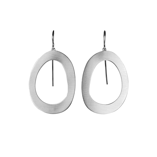 Sterling Silver Stepping Stone Link Earrings