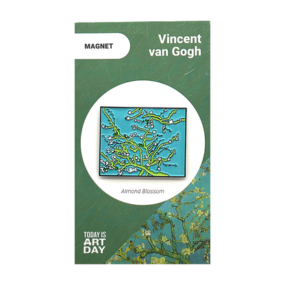 Imán esmaltado: Flor de almendro de Van Gogh