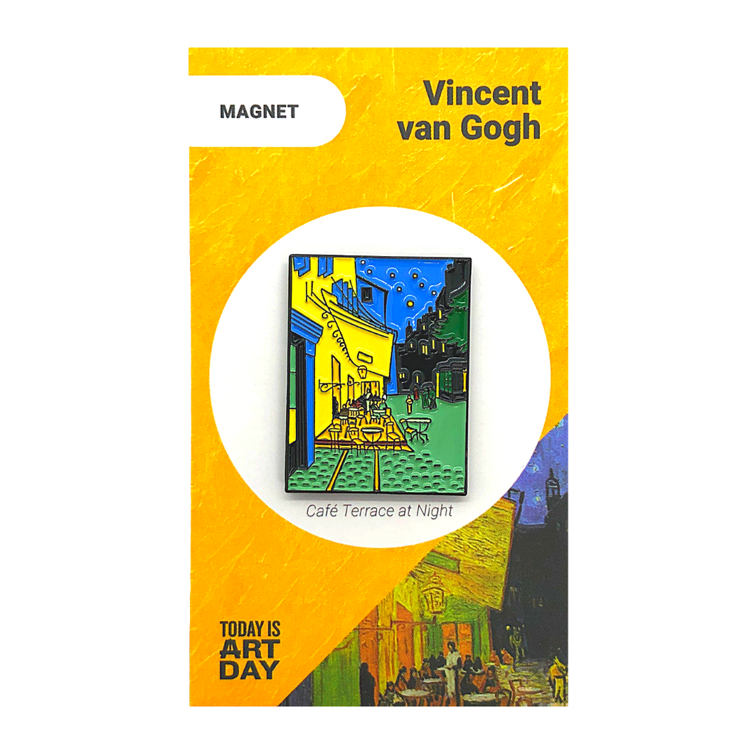 Enamel Magnet: Van Gogh's Café Terrace