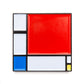 Enamel Magnet: Mondrian's Composition II in Red, Blue, and Yellow