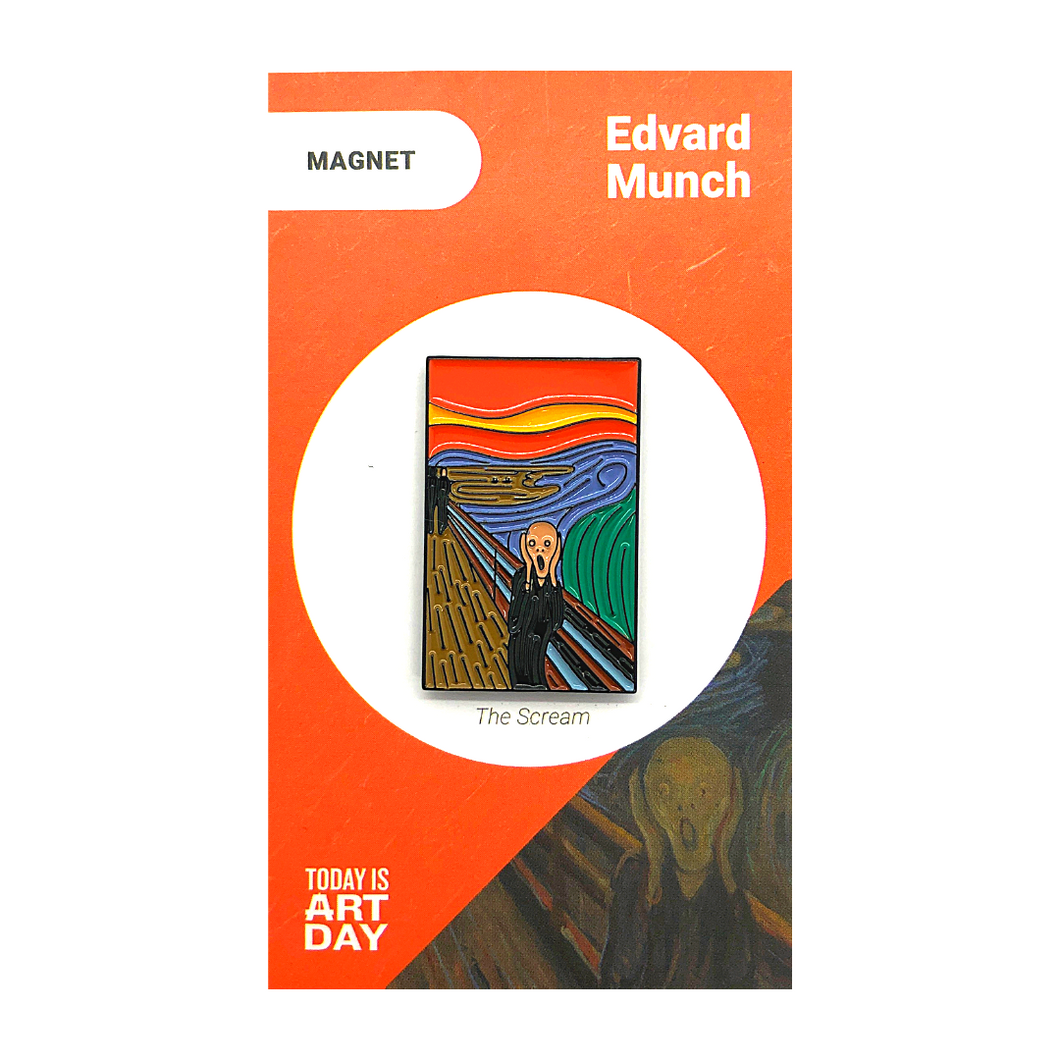 Emaille-Magnet: Munchs Der Schrei