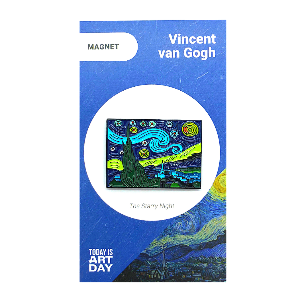 Emaille-Magnet: Van Goghs Sternennacht