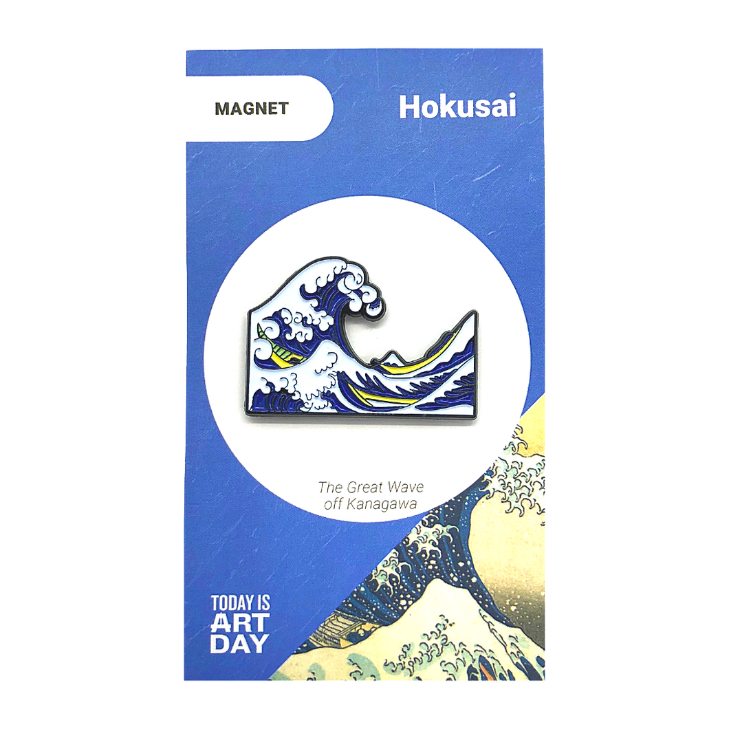 Imán esmaltado: La gran ola de Kanagawa de Hokusai