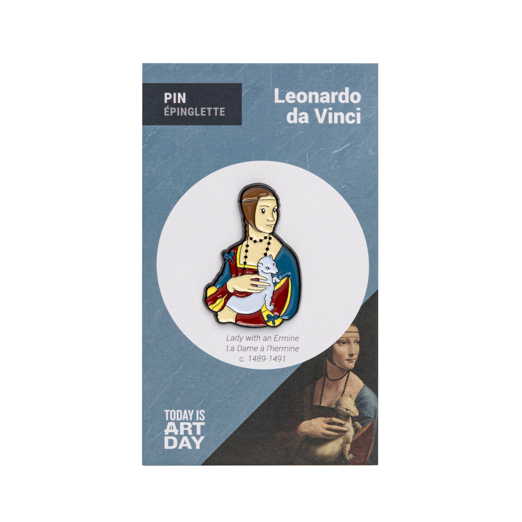 Enamel Pin: Da Vinci's Lady with an Ermine