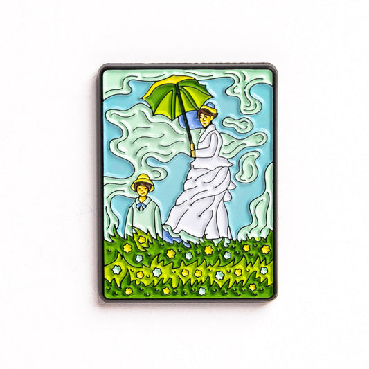 Enamel Pin: Monet's Woman with Parasol