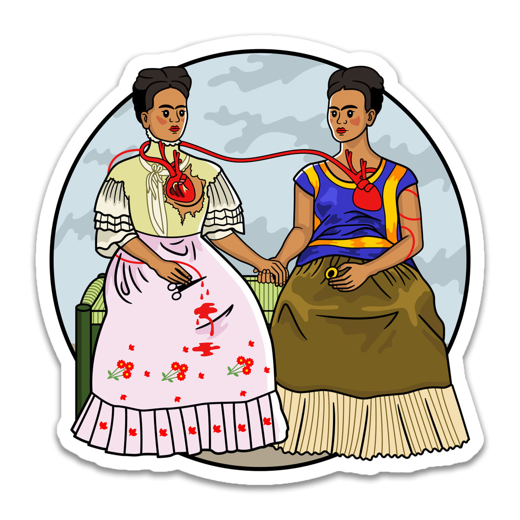 Sticker: Kahlo's "The Two Fridas"