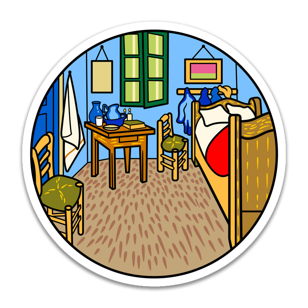 Sticker: van Gogh's "Bedroom in Arles"