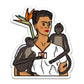 Sticker: Kahlo's "Self Portrait With Monkeys"