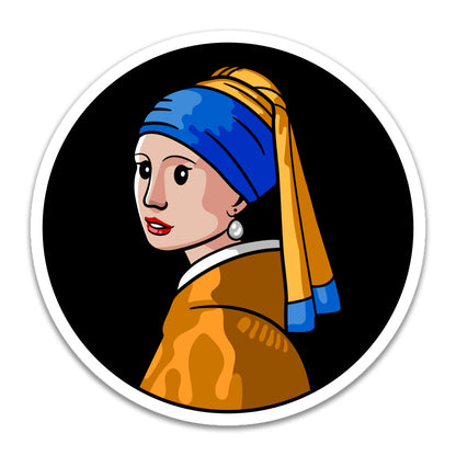 Sticker: Vermeer's "Girl with a Pearl Earring"