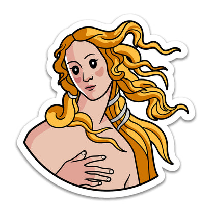 Botón de arte: "El nacimiento de Venus" de Botticelli