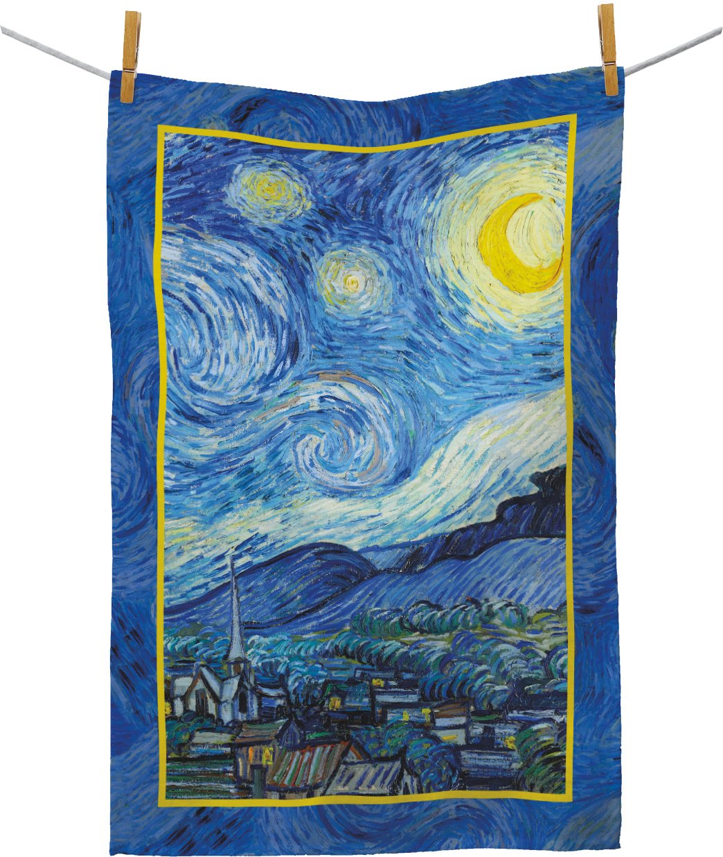 Fine Art Tea Towel: van Gogh's "Starry Night" - Chrysler Museum Shop