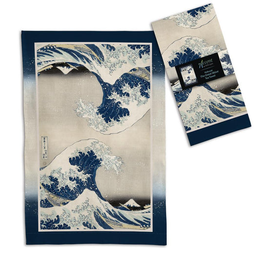 Fine Art Geschirrtuch: Hokusais „Große Welle vor Kanagawa“