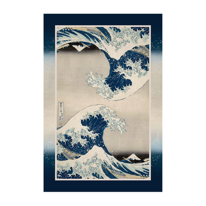 Paño de cocina de bellas artes: "La gran ola de Kanagawa" de Hokusai