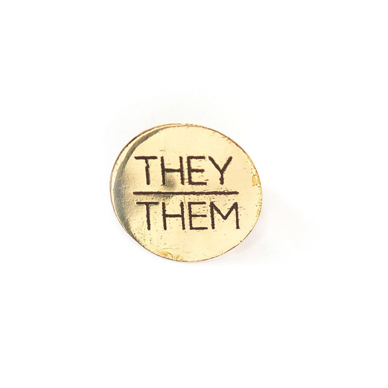 Brass Pronoun Pins - Chrysler Museum Shop