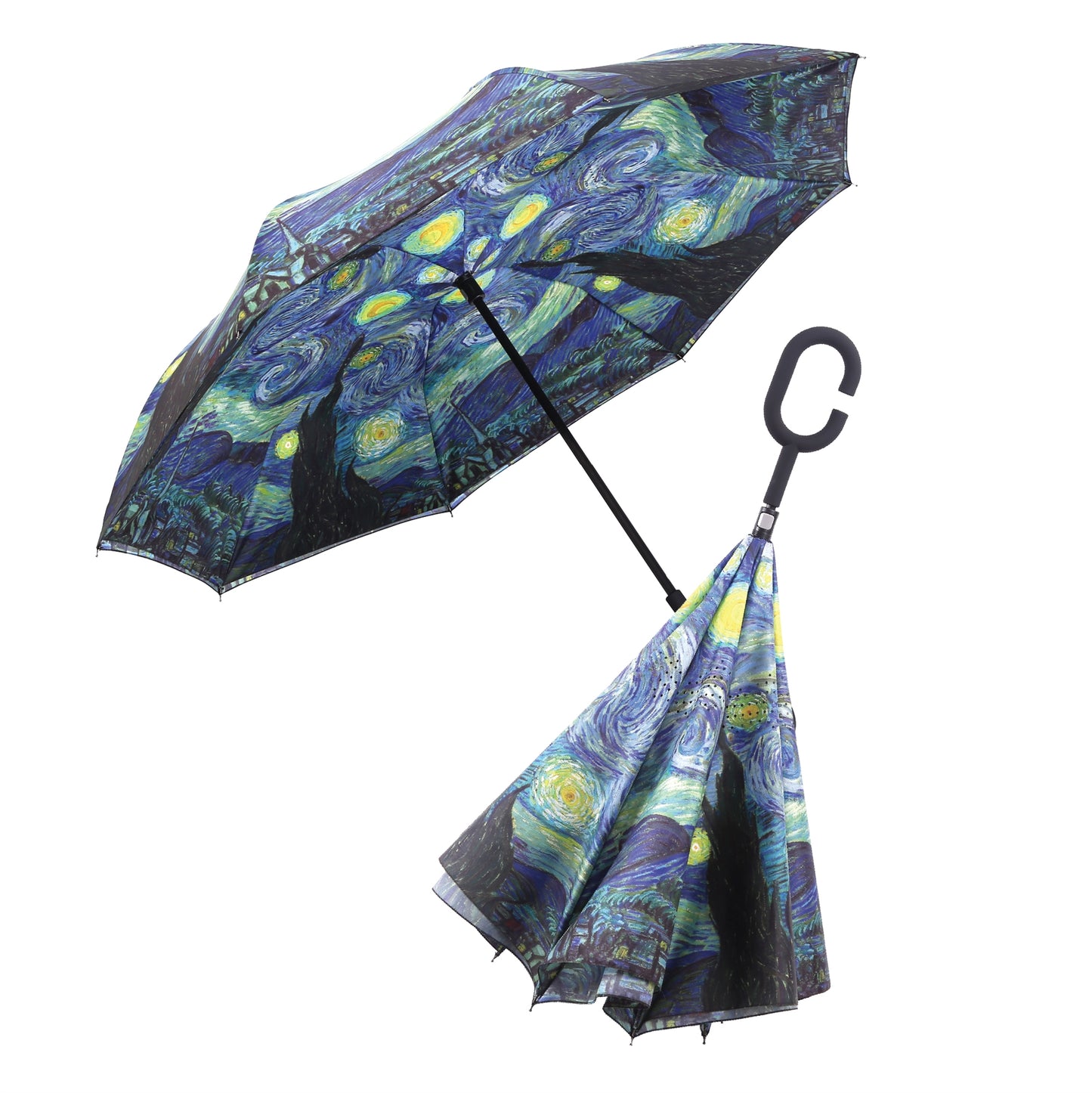 Paraguas inverso: La noche estrellada de Vincent van Gogh