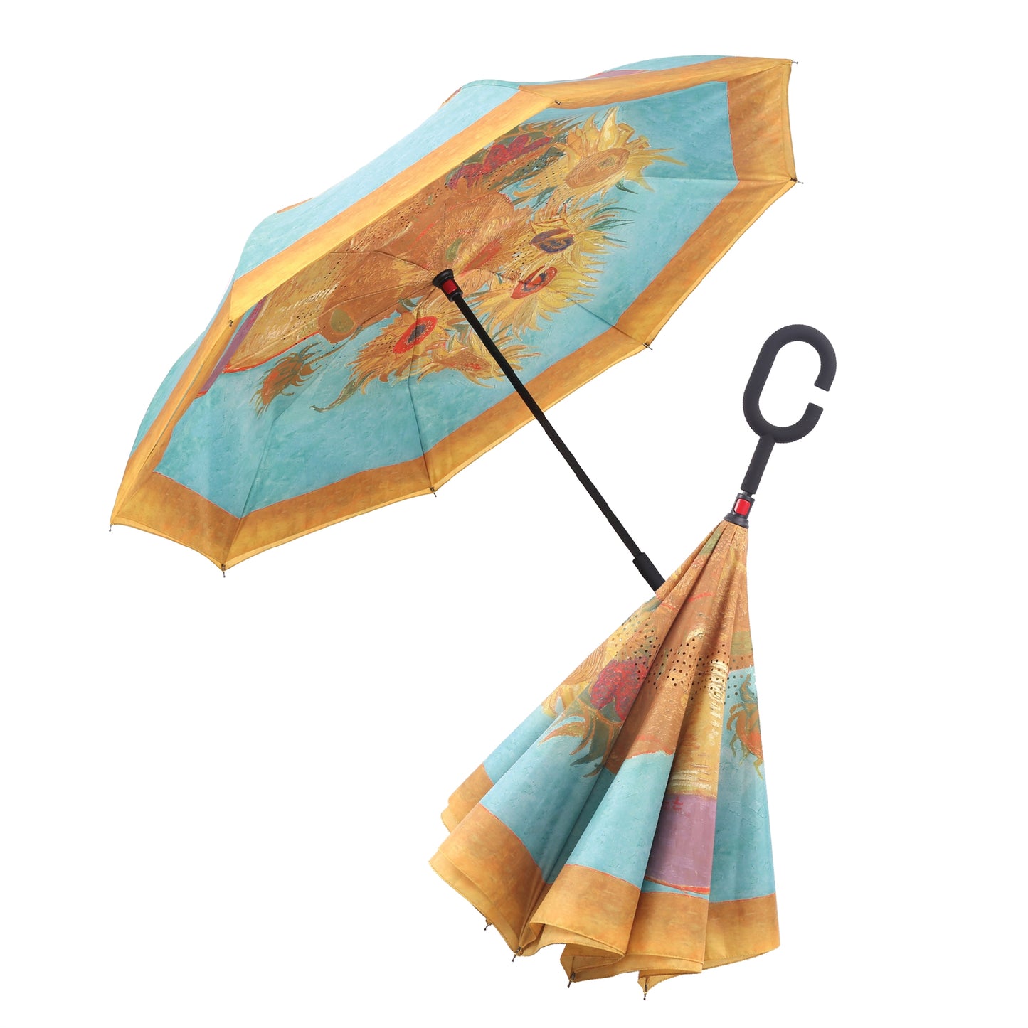 Paraguas inverso: Girasoles de Vincent van Gogh