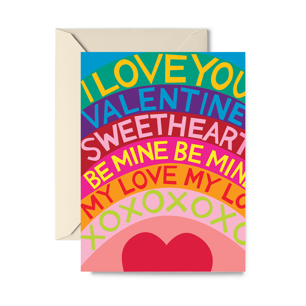 Valentine Rainbow Greeting Card