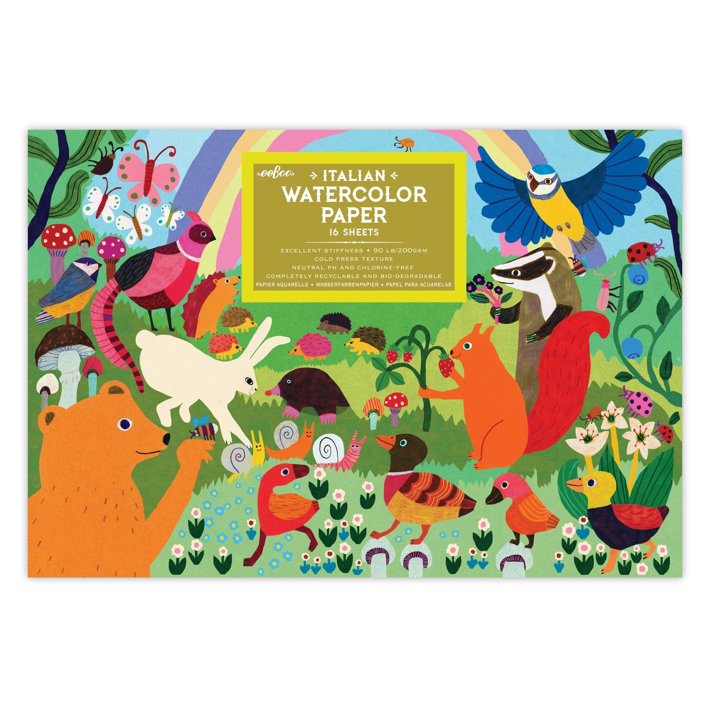 Watercolor Paper Pad: Woodland Rainbow