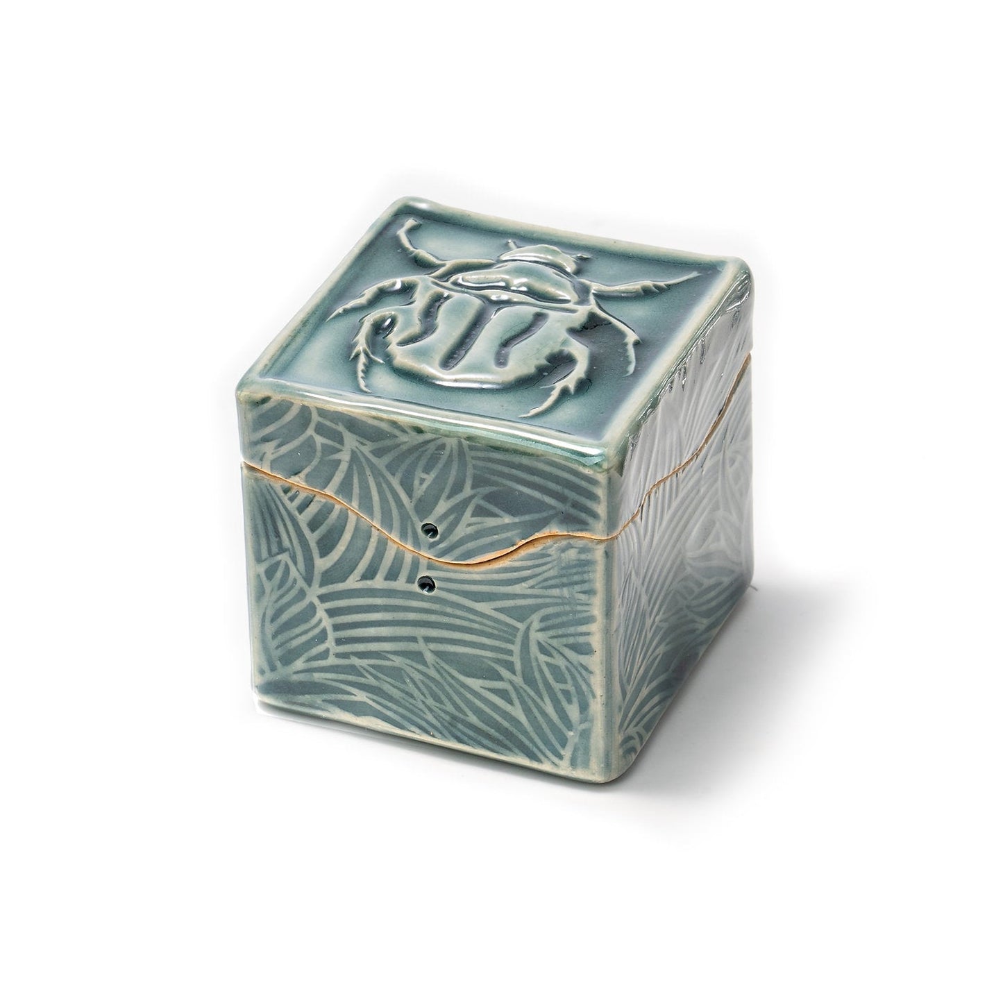 Handgemachte Keramik Itty Bitty Box: Skarabäus-Käfer