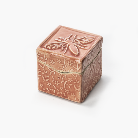 Handmade Ceramic Itty Bitty Box: Honeybee