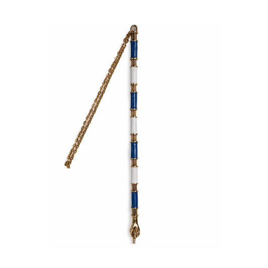 Blue and White Notched Yad (Torah Pointer)