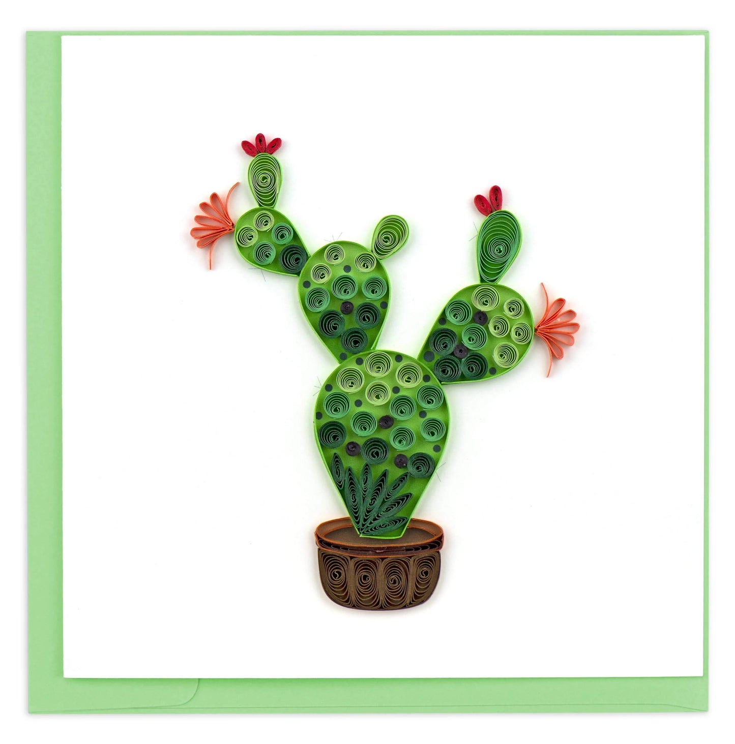 Quilled Prickly Pear Cactus Blank Card