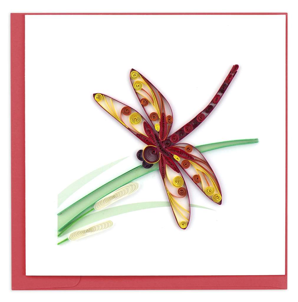 Quilled Dragonfly Blank Card