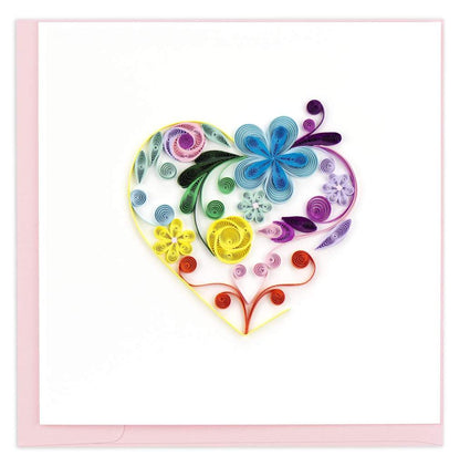 Quilled Floral Heart Card