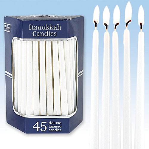 Velas blancas de Hanukkah