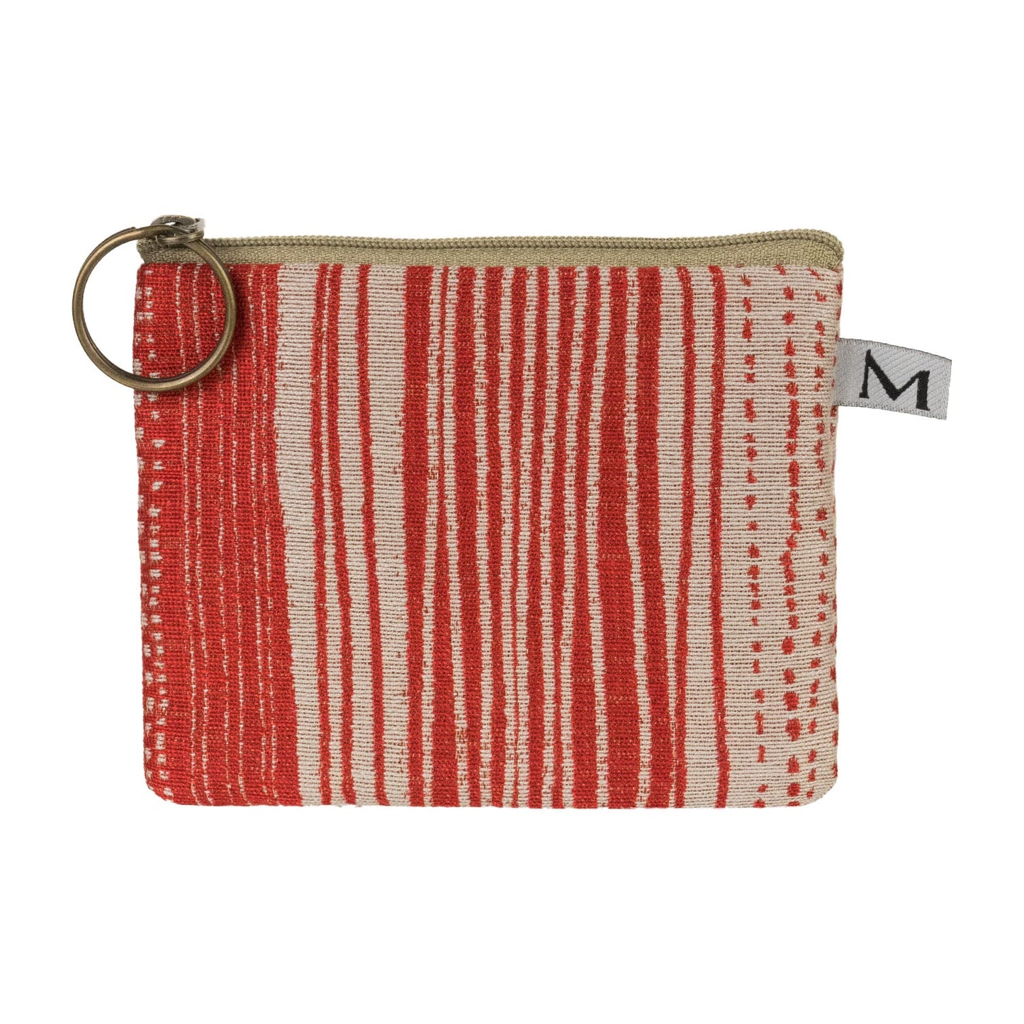 Coin Purse, Mod Stripes Red