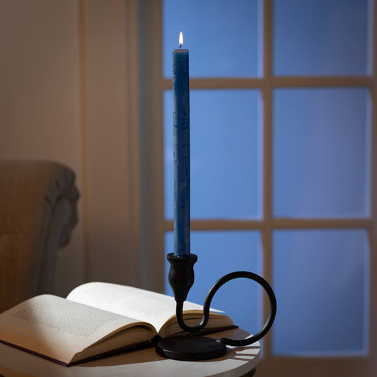 English Blue Timber Taper Candles