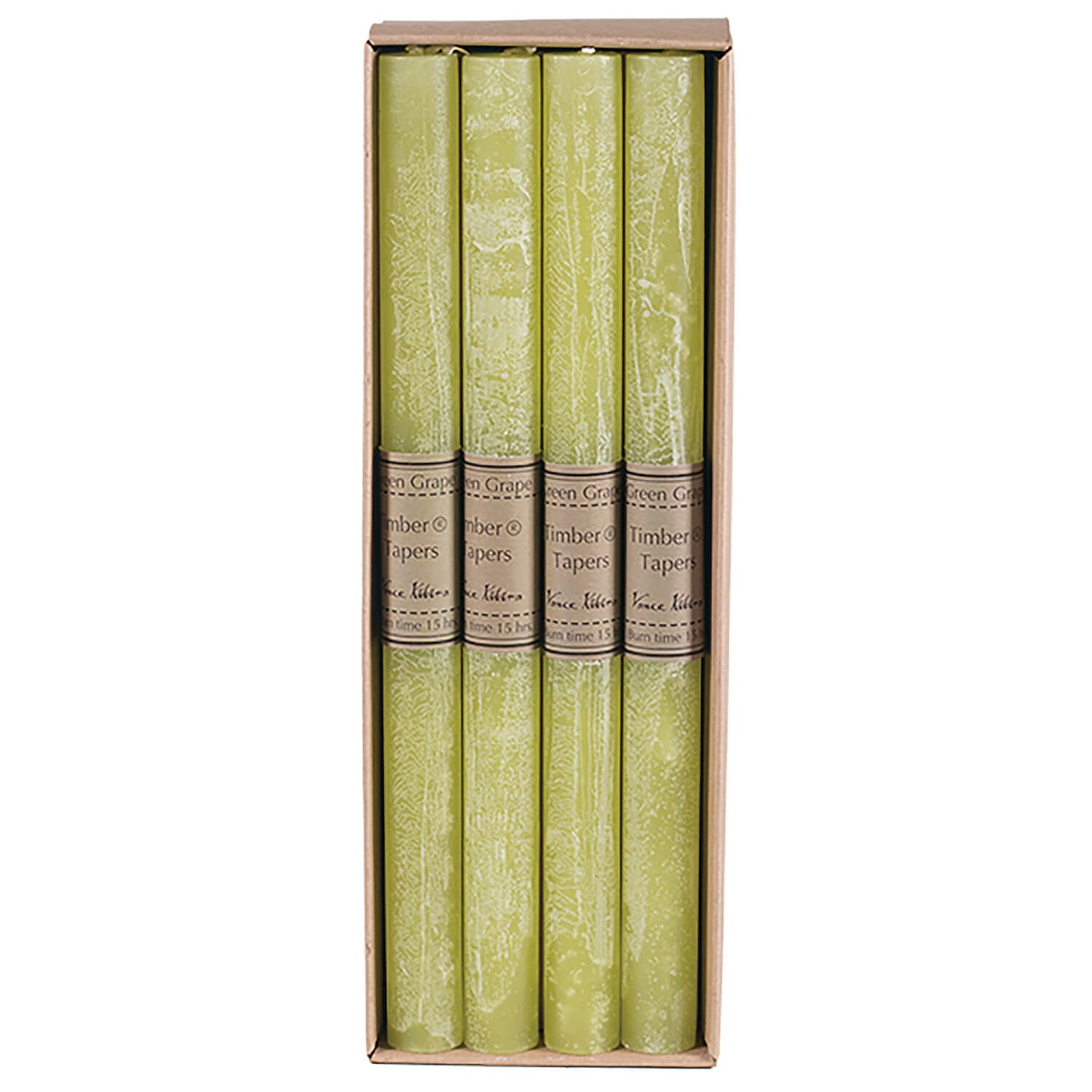 Green Grape Timber Taper Candles