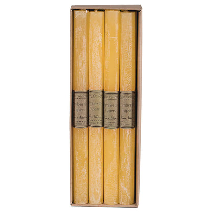 Pale Yellow Timber Taper Candles