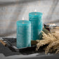 Timber Pillar Candles: Sea Glass