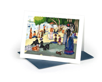 Artist Series Quilling Card: A Sunday Afternoon on the Island of La Grande Jatte, by Georges Seurat