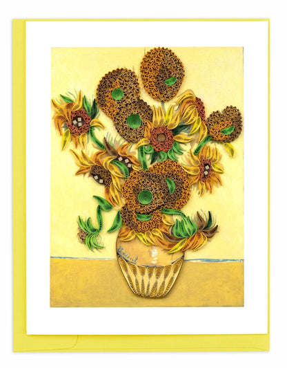 Artist Series Quilling Card: "Sunflowers" by Vincent van Gogh