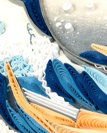 Artist Series Quilling Card: "The Great Wave off Kanagawa" by Hokusai