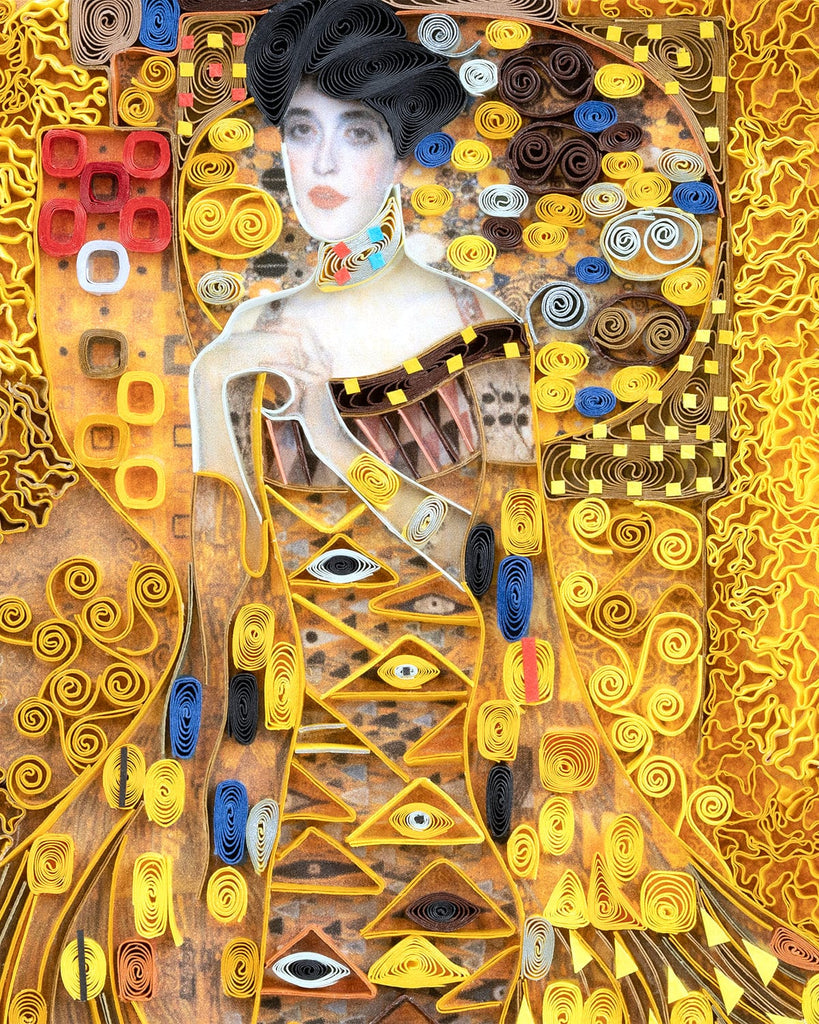Quilled "The Lady In Gold" Note Card